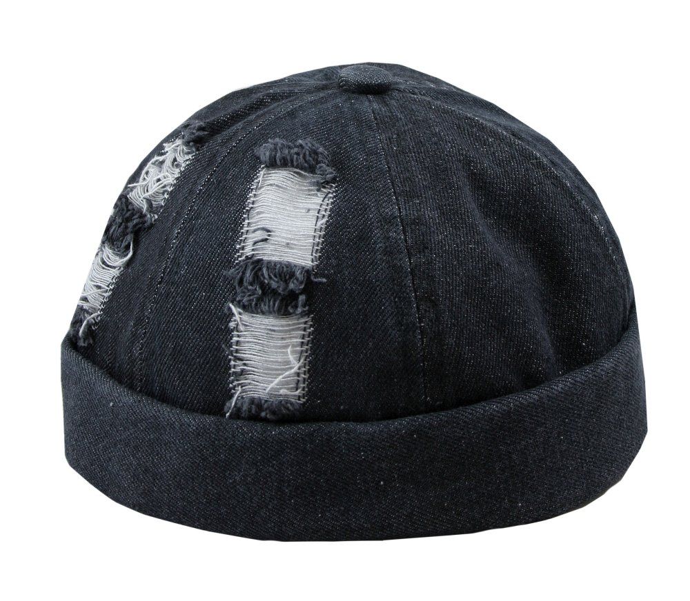 Czapka Dokerka, Szara Jeansowa, Wiosenno-Letnia, Jesienna, Hipsterska -PAKO JEANS