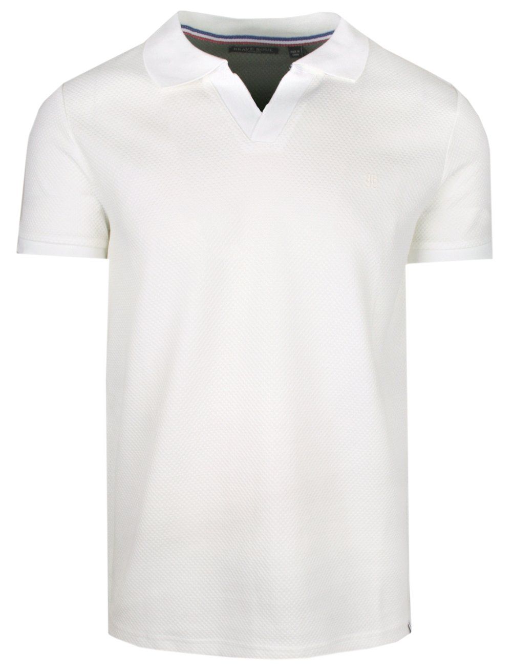 Męska Koszulka Polo z Dzianiny - Brave Soul - Kolor Kości Słoniowej