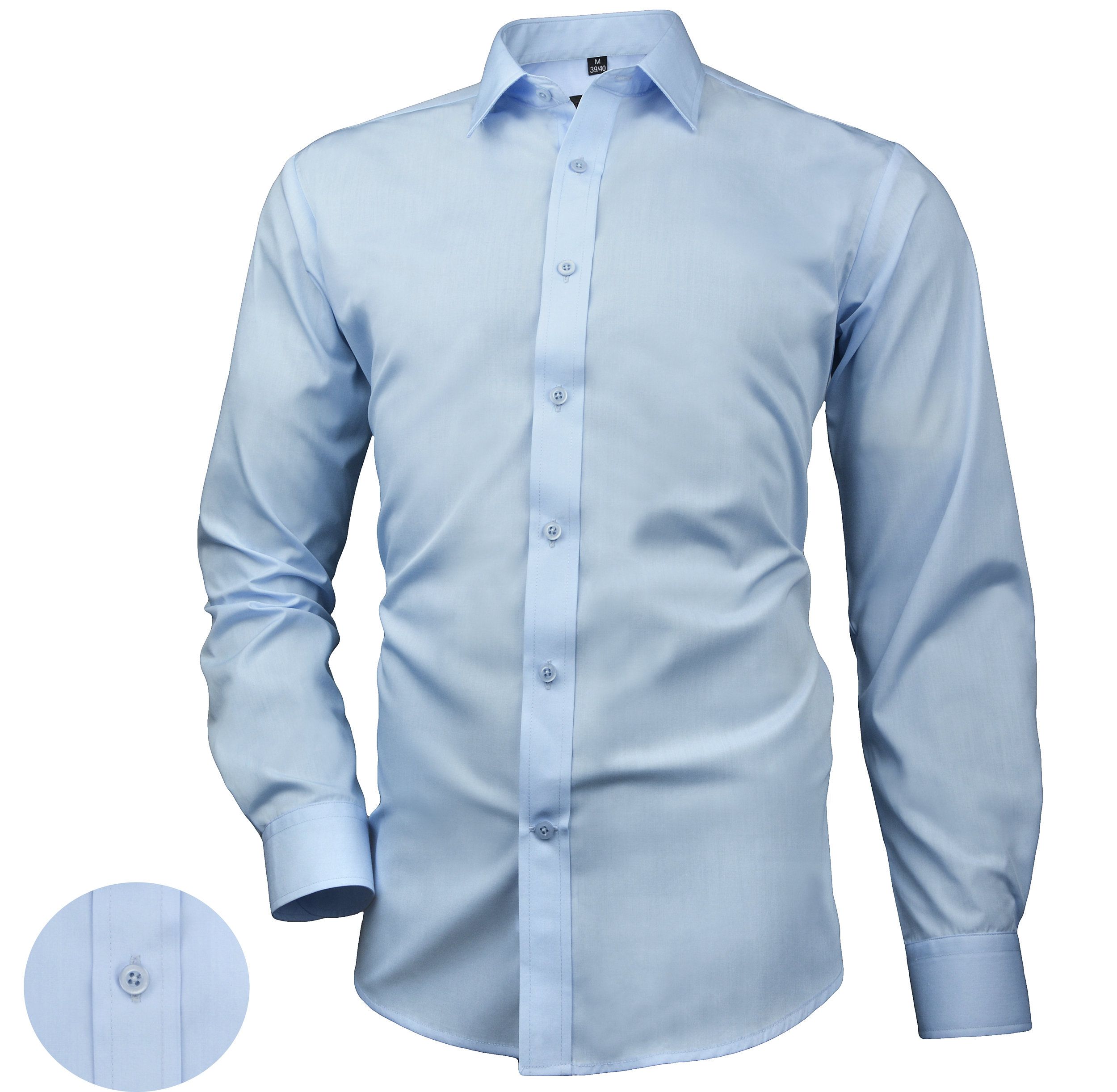 Koszula Wizytowa Niebieska, Błękitna z Długim Rękawem -Desire