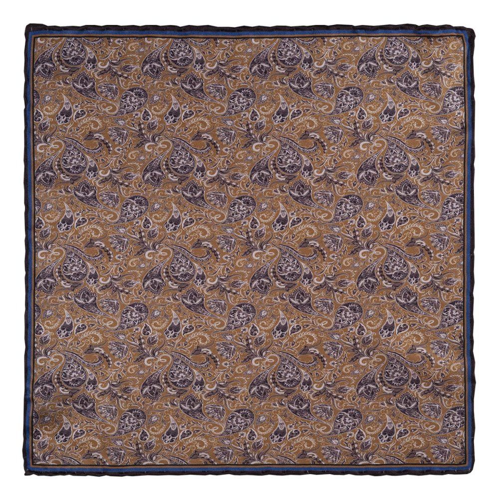 Jedwabna Poszetka His Story - Pomarańcz, Drobny Wzór