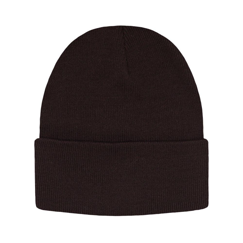 Jednokolorowa Czapka Zimowa Typu Beanie – Zimowa - Brązowa