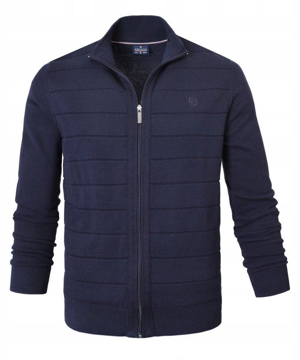 Rozpinany Sweter Męski (Kardigan) - Pako Jeans - Granatowy