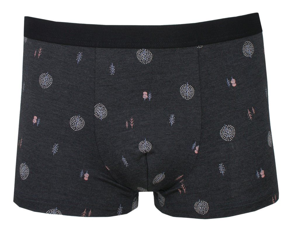 Obcisłe Bokserki, Majtki z Elastanem - Alties - Czarne w Drzewka