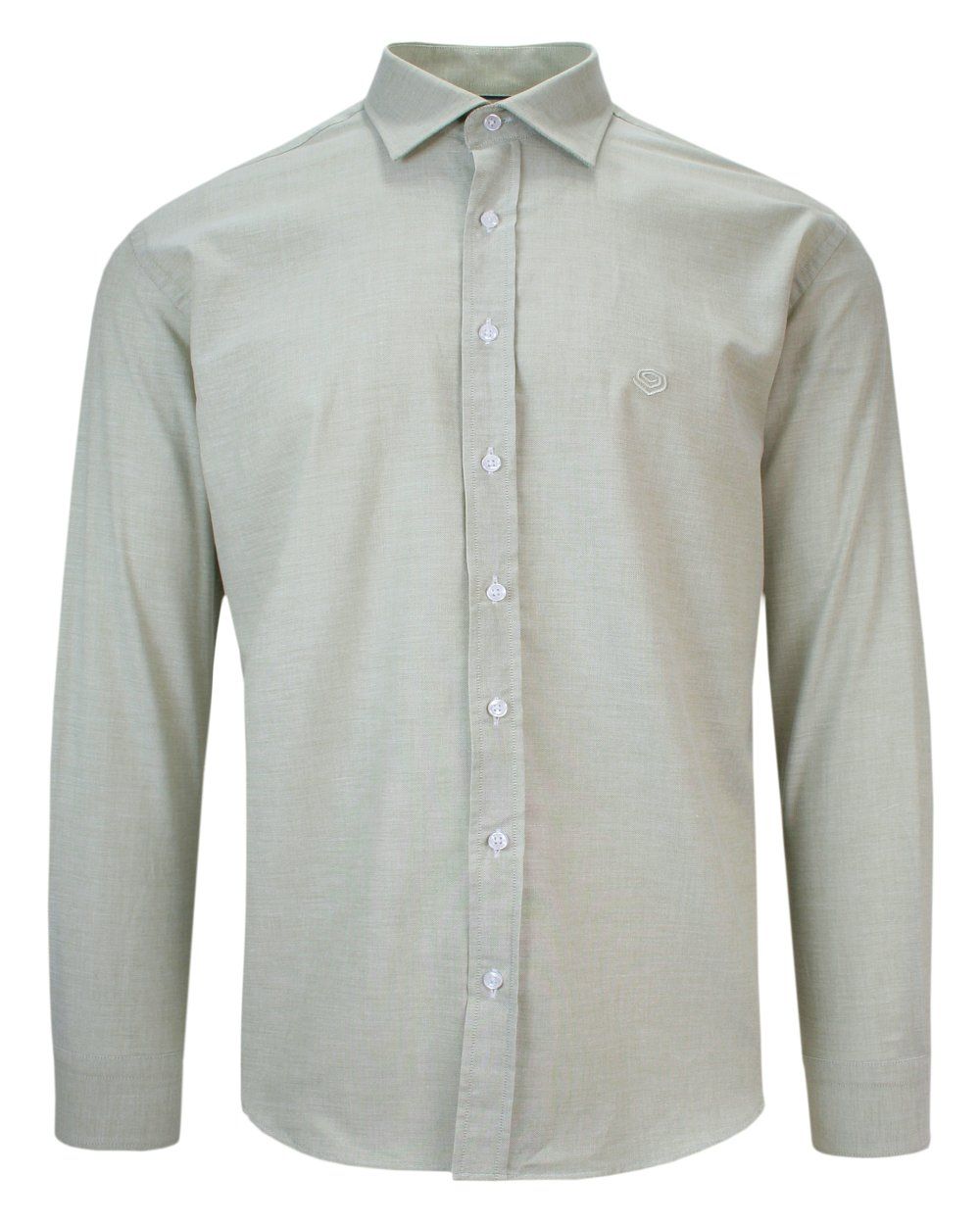 Koszula Bawełniana, Zielona, Oliwkowa, Melanżowa, Taliowana, Długi Rękaw -QUICKSIDE