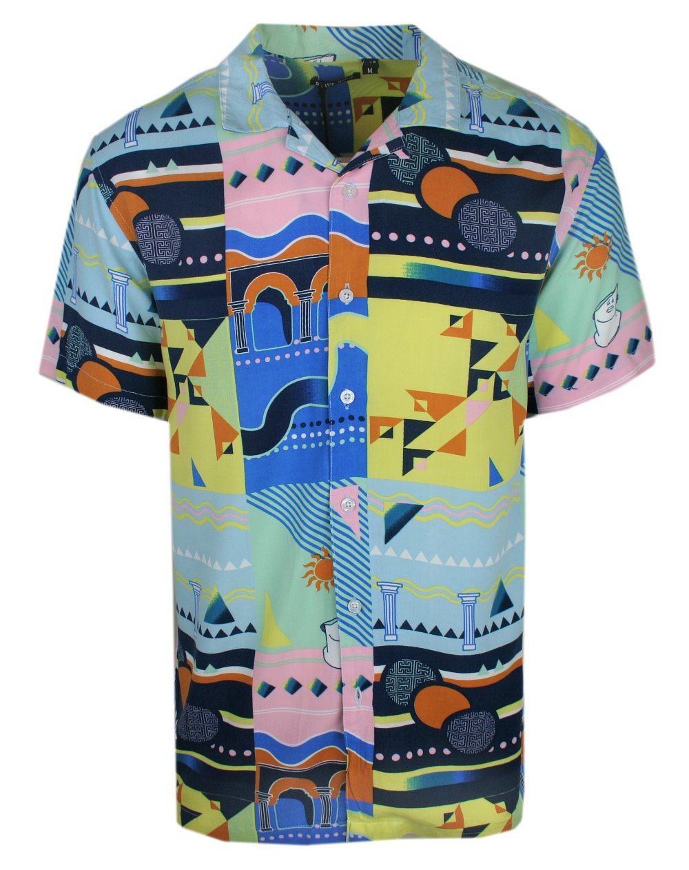Oryginalna Męska Koszula Weekendowa - Brave Soul - Wakacyjny, Kolorowy Wzór