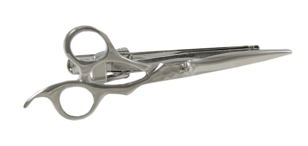 Stylowa Spinka na Krawat - Alties - Srebrne Nożyczki