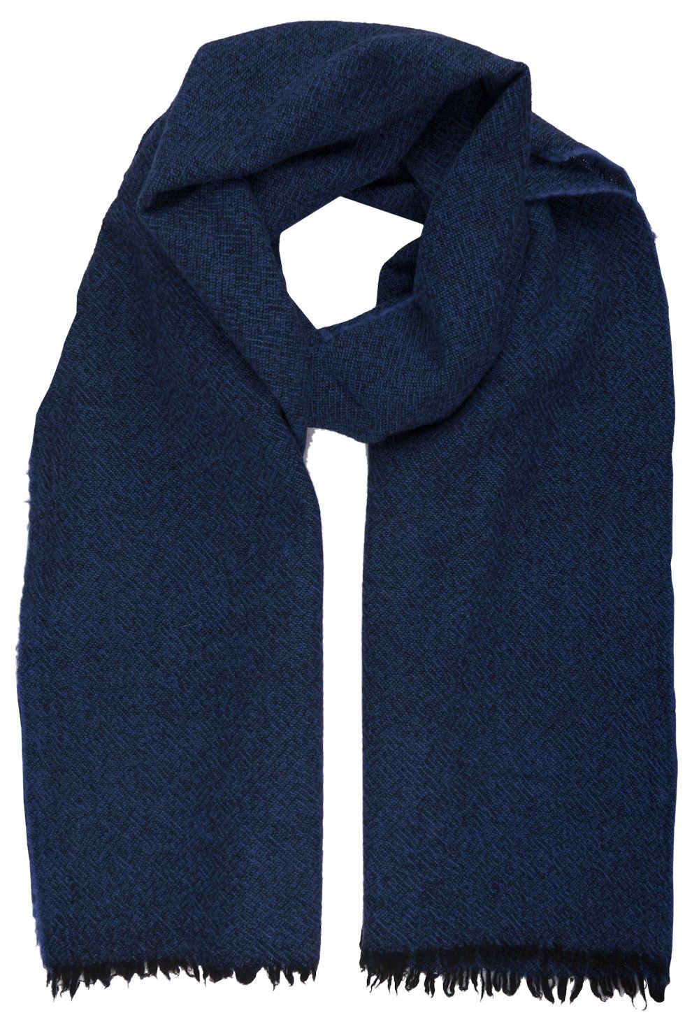 Wełniany Szal Męski - V. Fraas - Melanżowy Granat