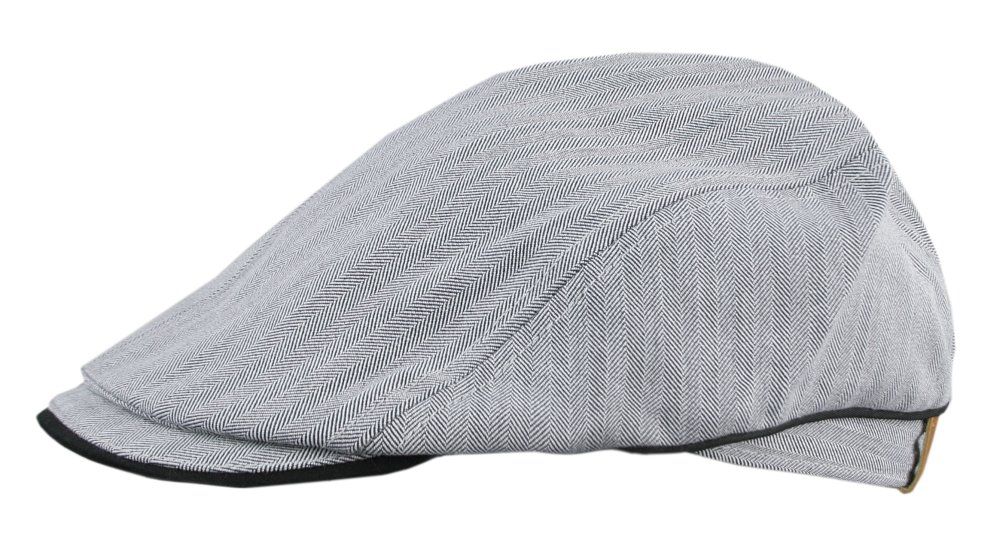 Lekki Kaszkiet Wiosenno-Letni - Alties - Popielaty, Deseń w Jodełkę