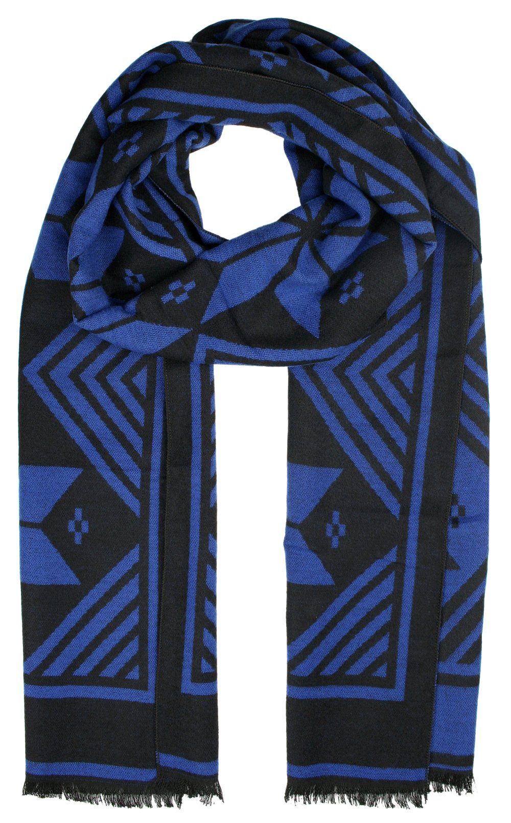 Męski Szalik Alties - Granatowy Wzór, Rozeta