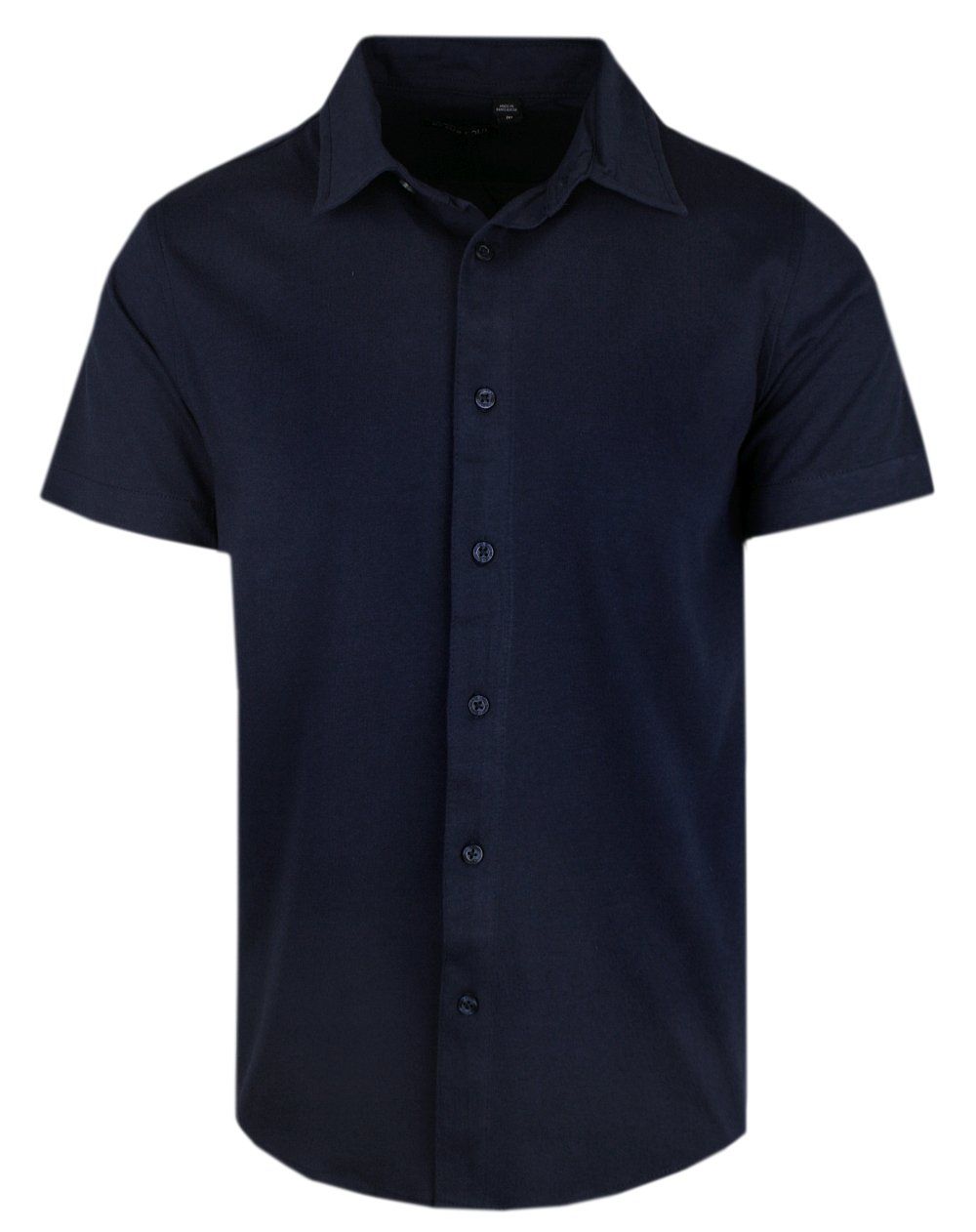 Wygodna Koszula Weekendowa z Dzianiny Bawełnianej - Brave Soul - Granatowa