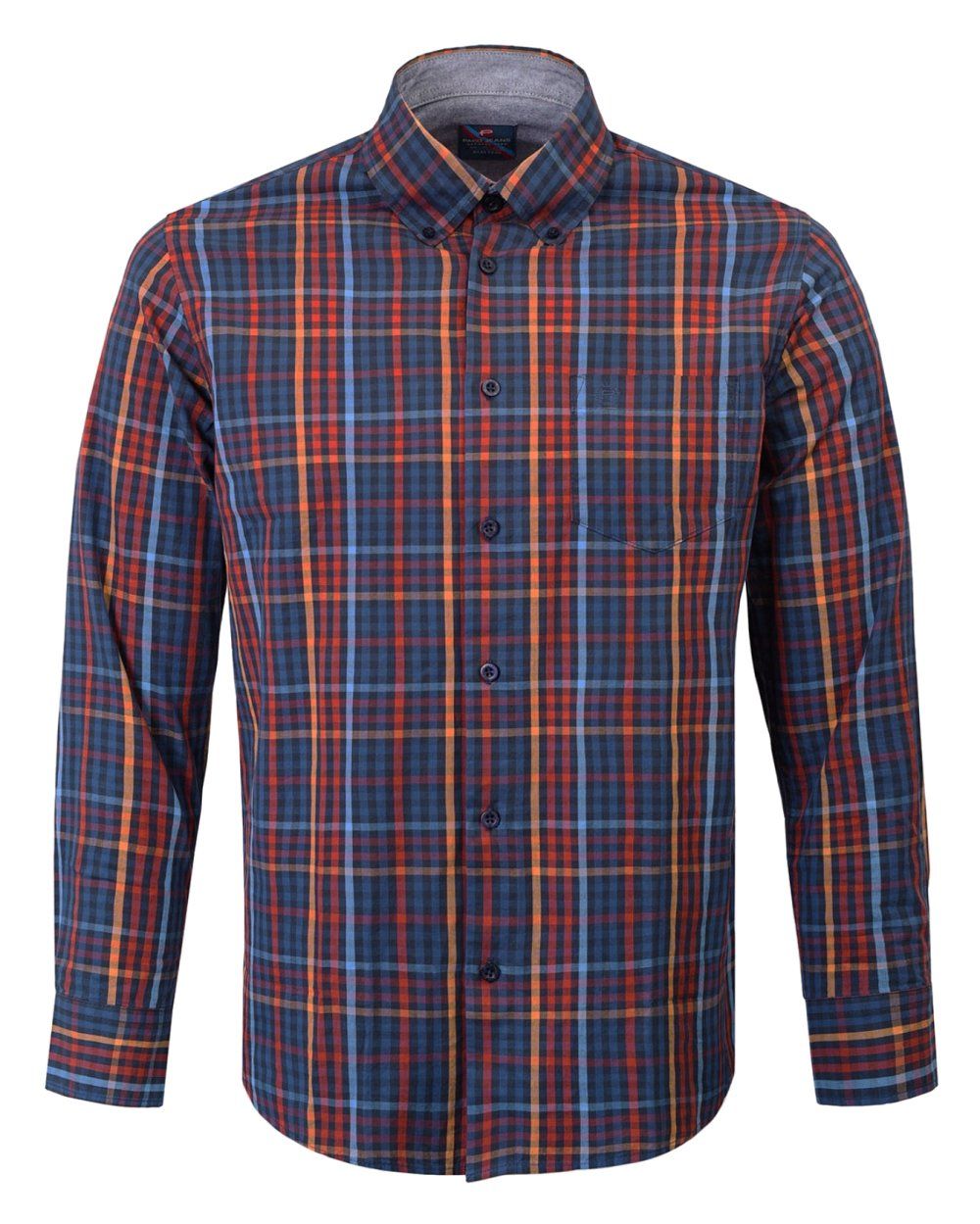 Sportowa, Bawełniana Koszula Męska - Pako Jeans - Jesienna Kratka