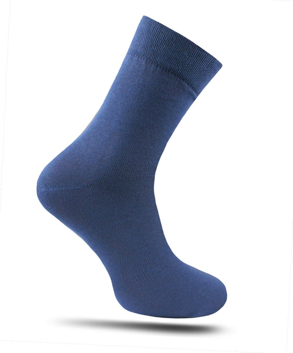 Skarpetki Męskie, Jednokolorowe, Bezuciskowe, BAWEŁNA - NADIR - Niebieskie