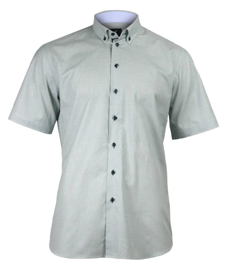 Koszula Męska z Krótkim Rękawem, Rey Jay, 1oo% BAWEŁNA, Kolorowa Krata