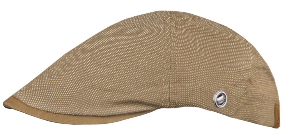 Lekki Kaszkiet Wiosenno-Letni - Alties - Beżowy z Mikrowzorem