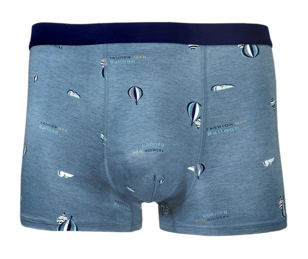 Bokserki Obcisłe, Niebieskie w Balony, Bawełniane, Majtki z Elastanem -ALTIES