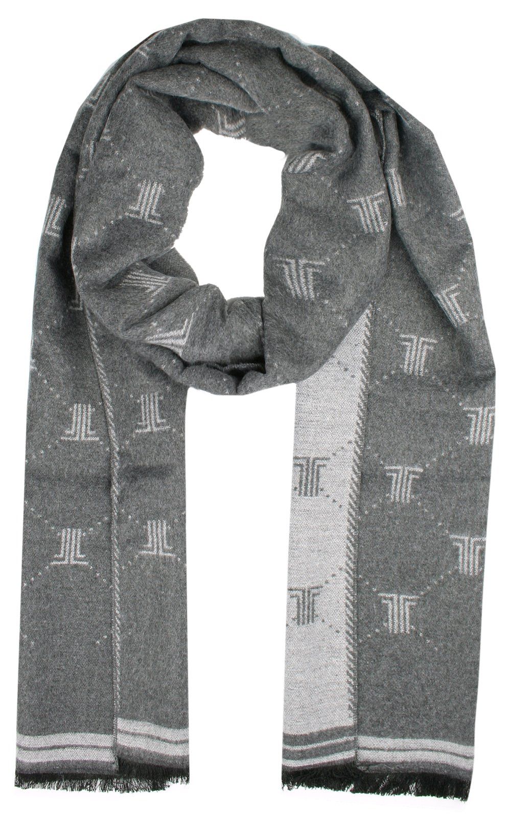 Męski Szalik Alties - Szary, Regularny Wzór