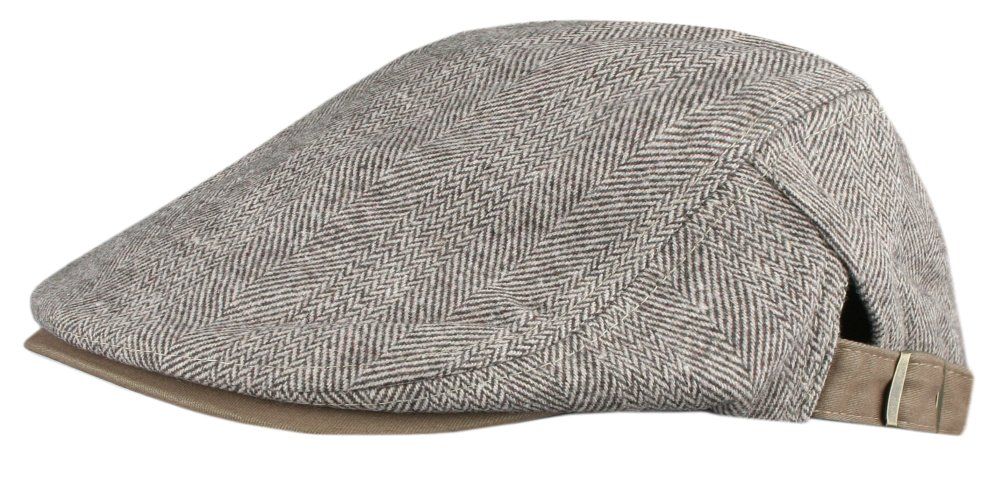 Delikatnie Ocieplony Kaszkiet Przejściowy - Alties - Jodełka - Beżowy