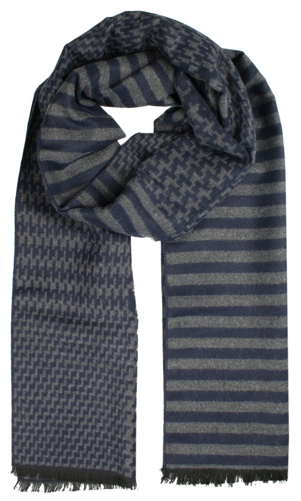 Męski Szalik Alties - Granat z Popielem