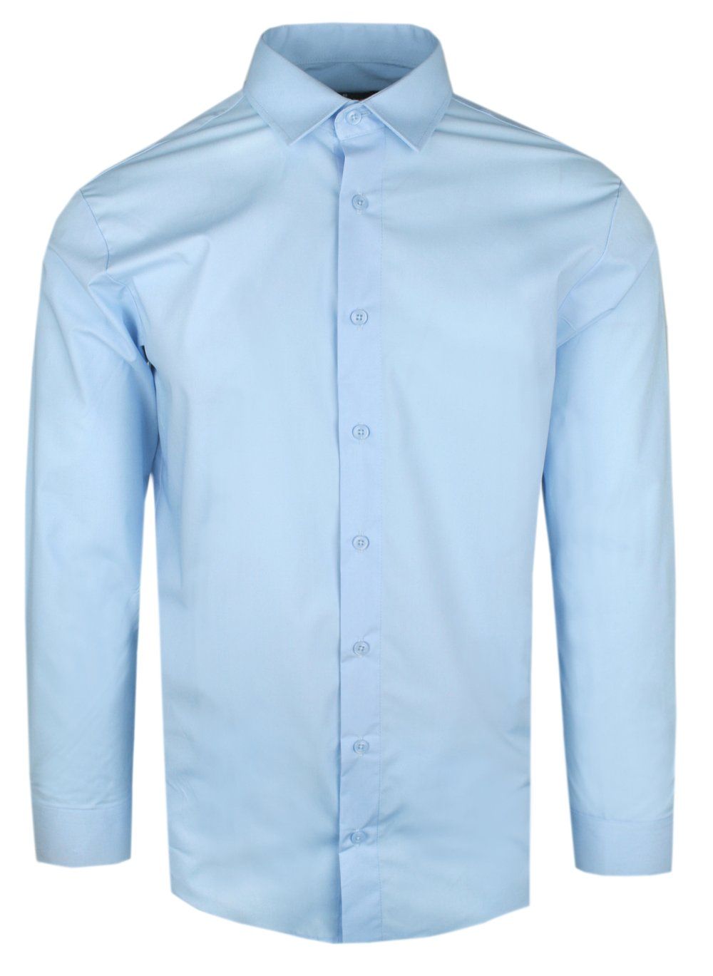 Delikatnie Wyszczuplana Koszula Męska (slim) - Lanier - Błękitna