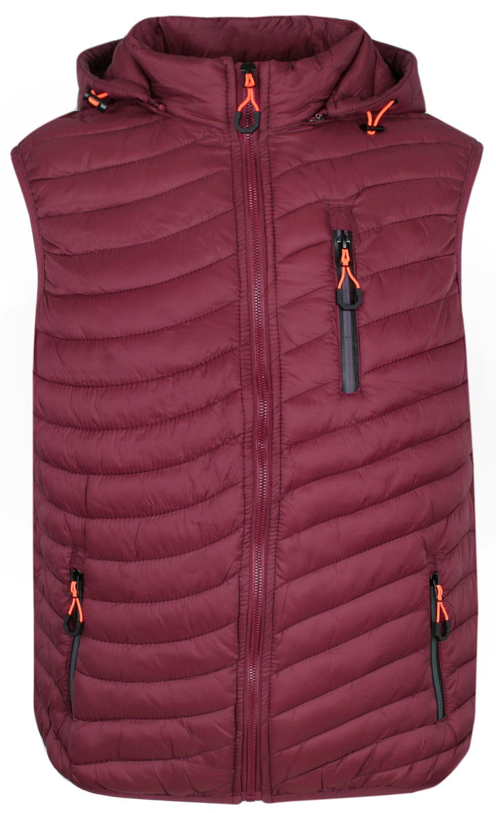 Praktyczny, Delikatnie Ocieplony Bezrękawnik - Bordowy - Wildfinder