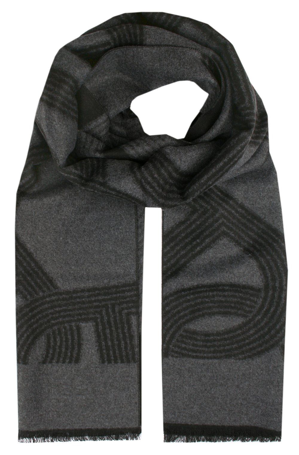 Męski Szalik z Wiskozy - Alties - Popiel z Grafitem