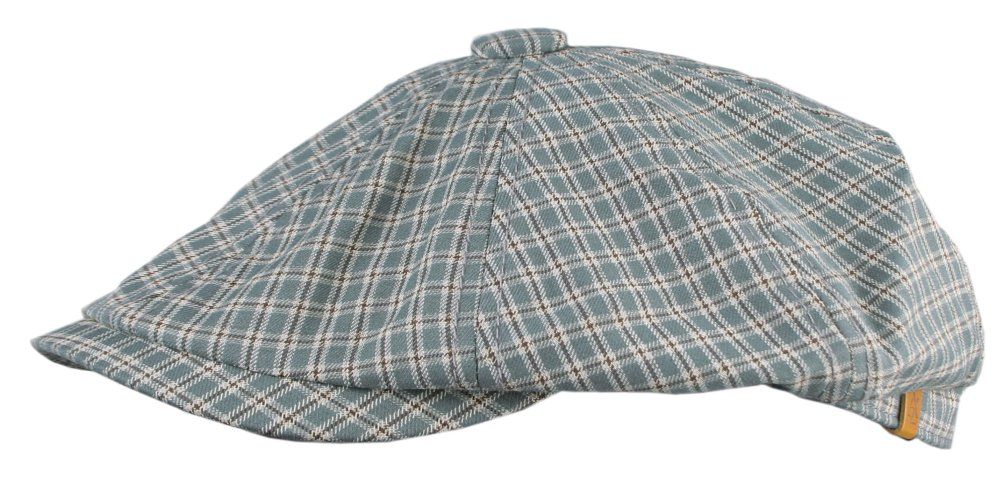 Wiosenno-Letni, Lekki Kaszkiet Męski - Alties - Popielaty w Kratkę