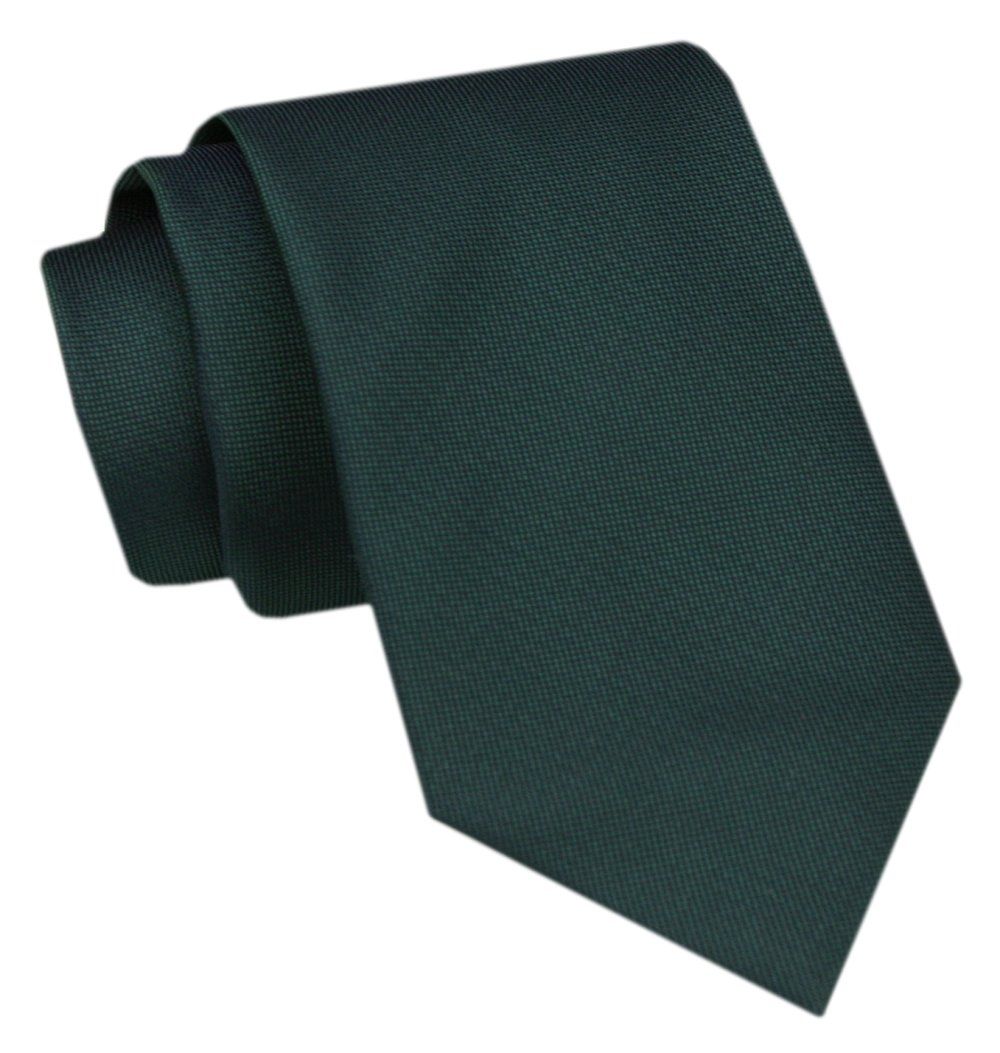 Modny Krawat Męski - Alties - Butelkowa Zieleń, Jednokolorowy