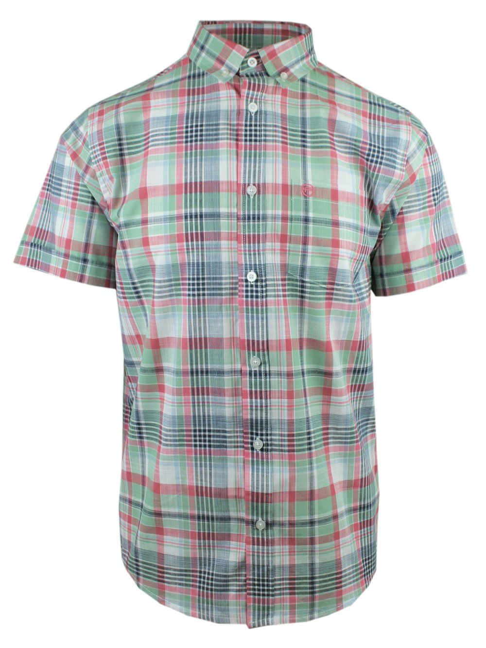 Casualowa (Codzienna) Koszula Męska, Krótki Rękaw - Pako Jeans - Kolorowa Kratka