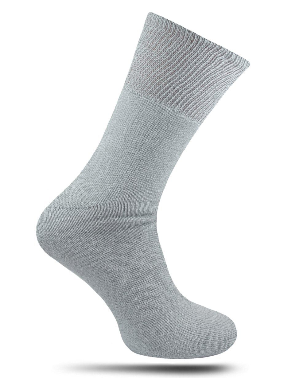 Skarpetki Bezuciskowe, Jasne Szare Bawełniane FROTTE, Męskie, Ciepłe, Jednokolorowe -NADIR