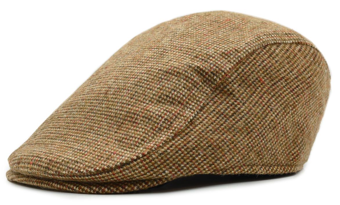 Kaszkiet Jesienno-Zimowy z Dodatkiem Wełny - Pako Jeans - Beżowy Melanż