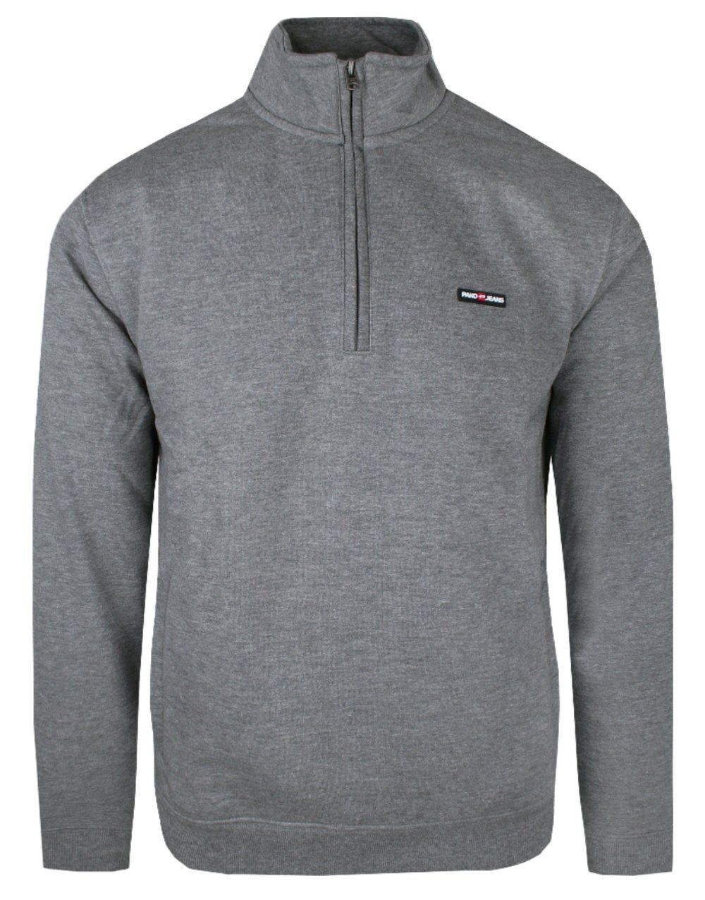 Wygodna Bluza - Pako Jeans - Rozpinany Kołnierz - Popielata