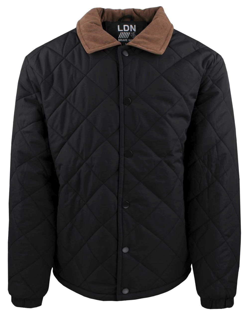 Przejściowa (Delikatnie Ocieplona) Kurtka Pikowana - Brave Soul - Czarna