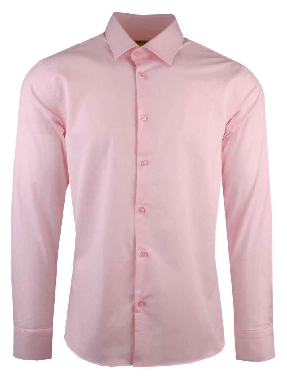 Elegancka, Męska Koszula, Taliowany Krój - Victorio - Blady Róz