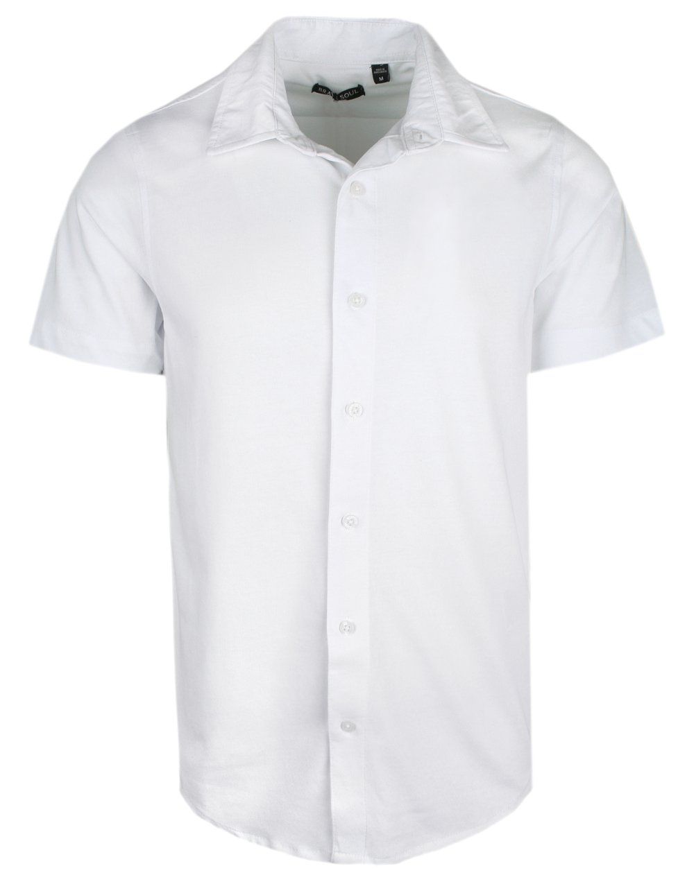 Wygodna Koszula Weekendowa z Dzianiny Bawełnianej - Brave Soul - Biała
