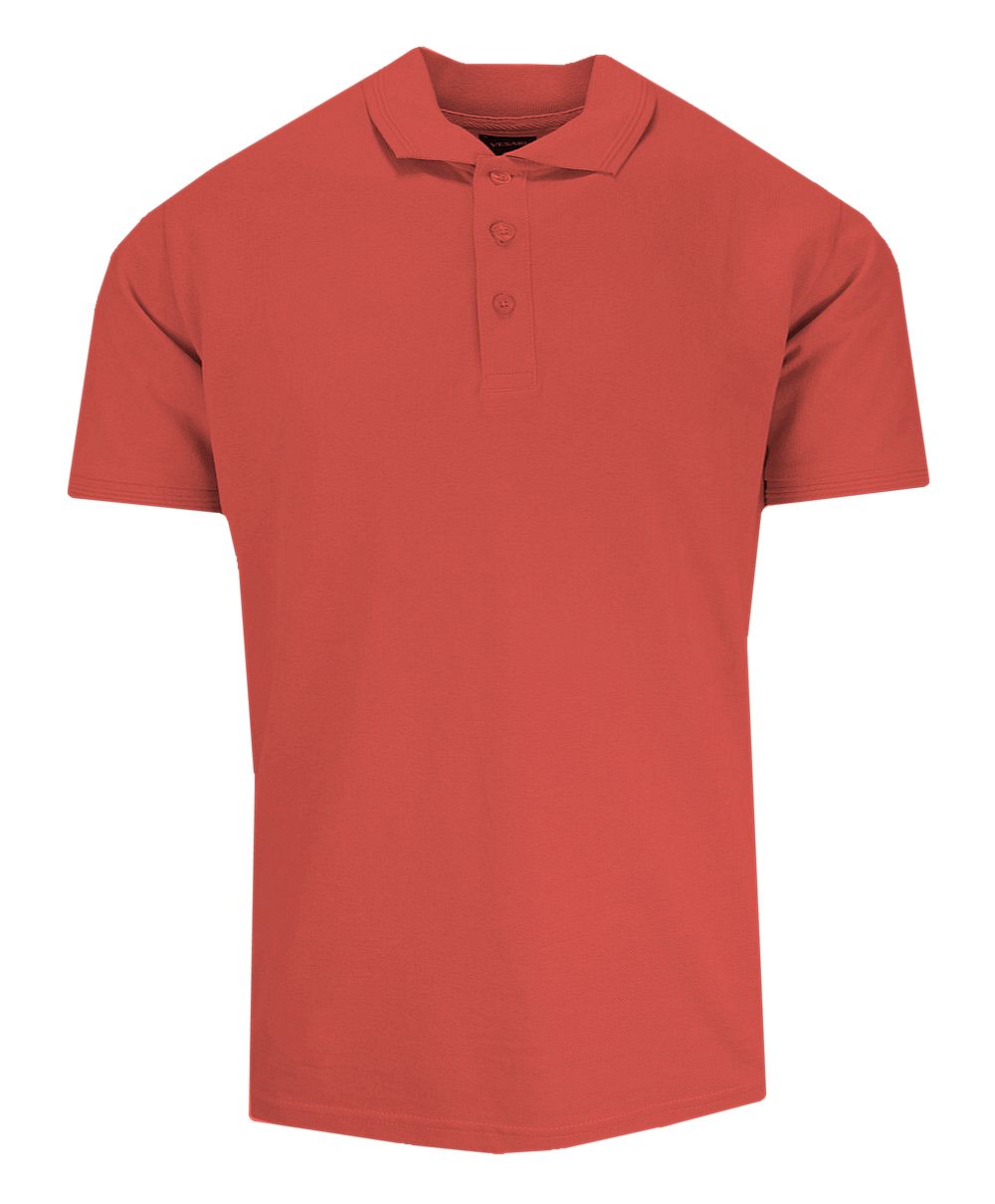 Koszulka POLO, Pomarańczowa, Jednokolorowa, Męska, Krótki Rękaw, Casualowa