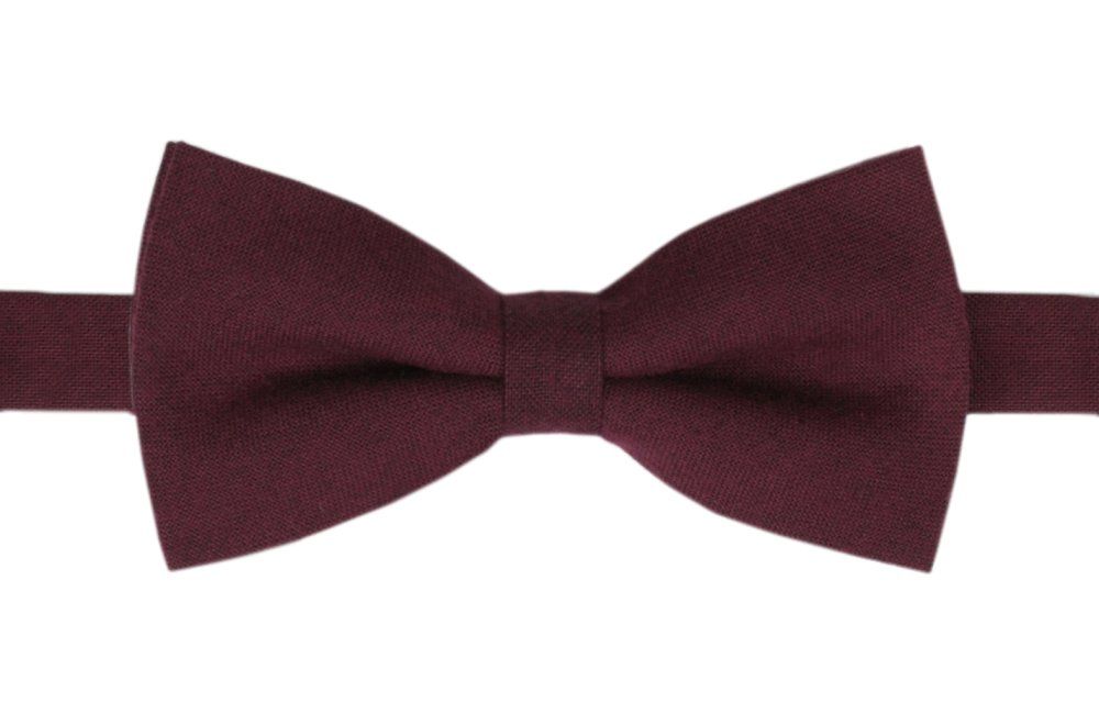 Wełniana Mucha Męska - His Story - Bordowy Kolor