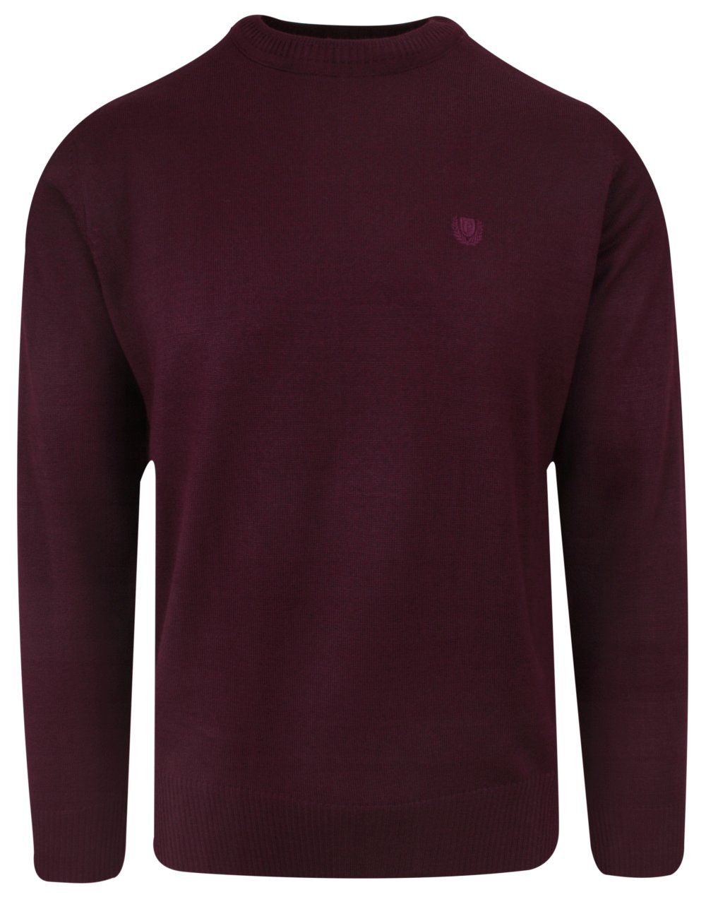 Półgolf Bordowy, Wysoki Okrągły Dekolt, Wełniany, Elegancki, Męski -Pako Jeans