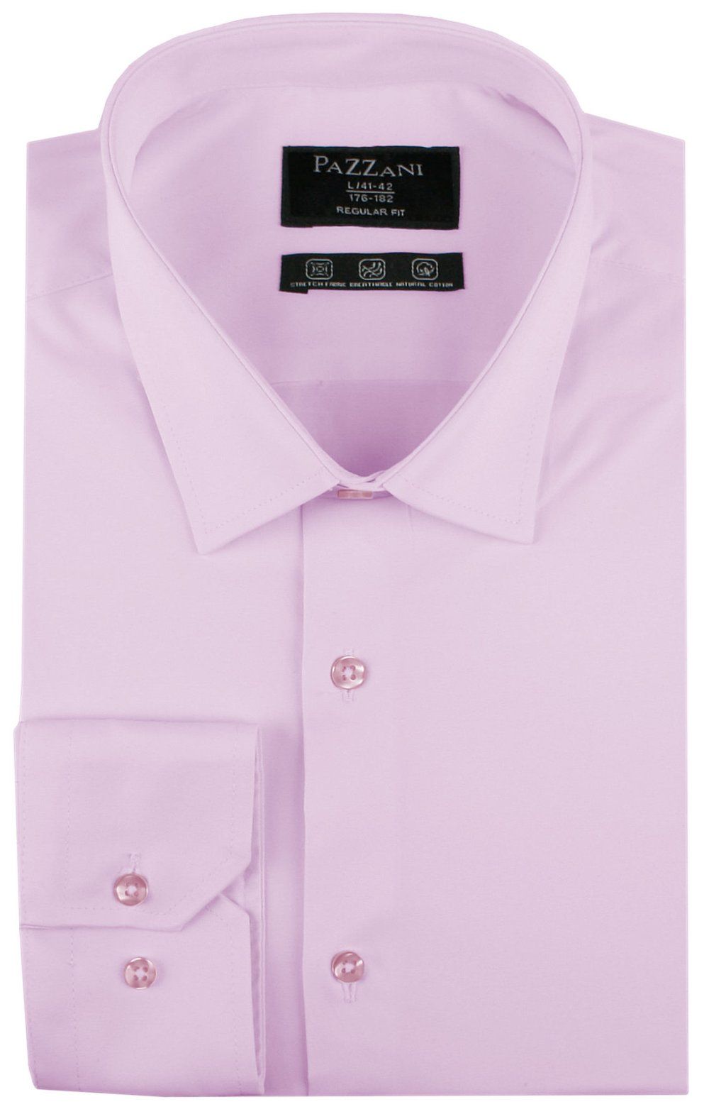 Jednokolorowa, Bawełniana Koszula o Prostym Kroju - Różowa