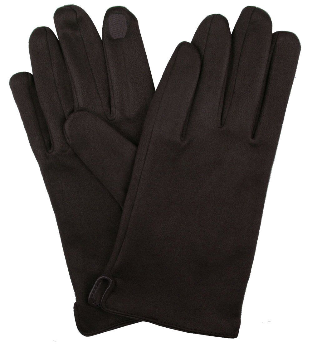 Miękkie i Delikatne Rękawiczki Męskie - Bawełniane - Czekoladowy Brąz