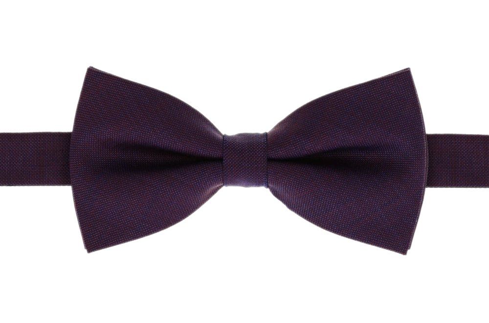 Wełniana Mucha Męska - His Story - Ciemny Fiolet