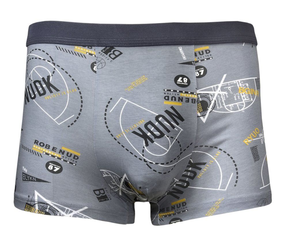Bokserki Obcisłe, Szare z Nadrukiem, Koszykówka, Bawełniane, Majtki z Elastanem -ALTIES