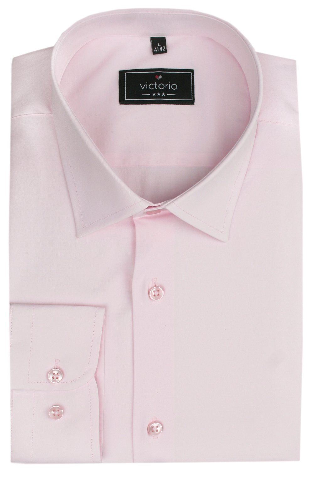 Koszula o Taliowanym Kroju - Victorio - Różowa