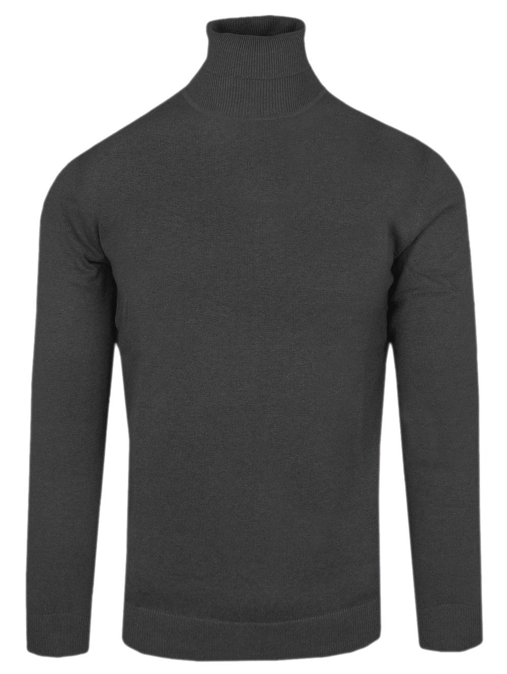 Golf Męski Bawełniany - Adriano Guinari - Ciemny Popiel