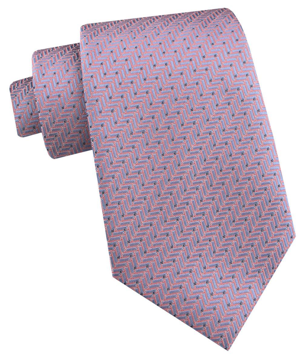 Krawat Męski - Angelo di Monti - Odcień Różu Majtkowego i Stali, Drobny Wzór