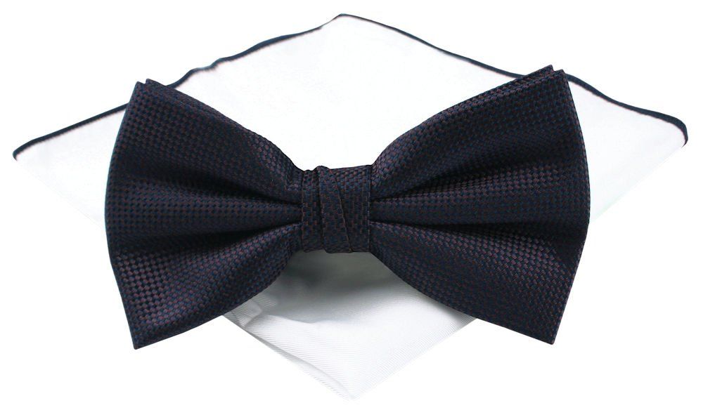 Męska Mucha (Poszetka w Zestawie) - Chattier - Głęboki Burgund i Granat