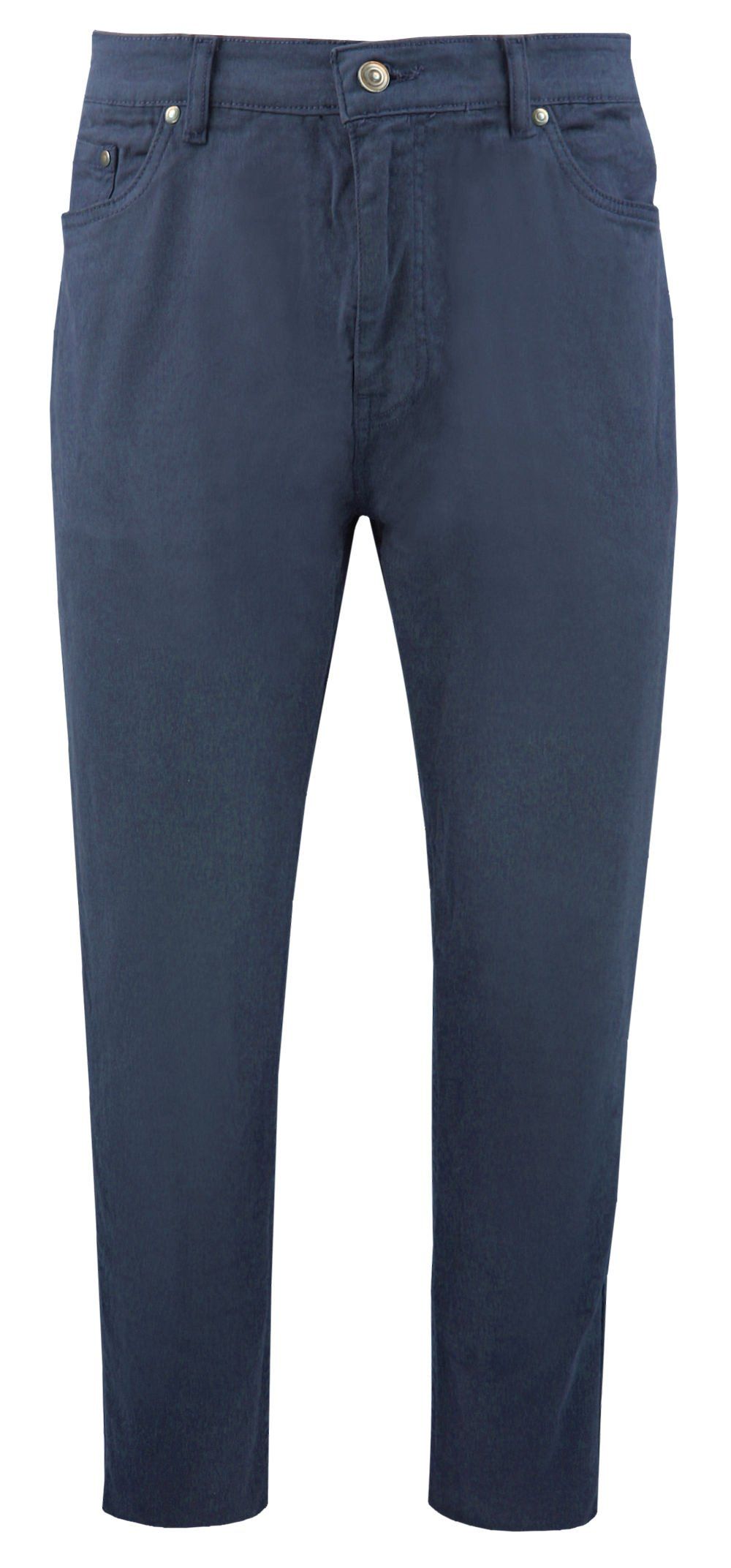 Męskie, Bawełniane Chinosy - Brave Soul - Granatowe