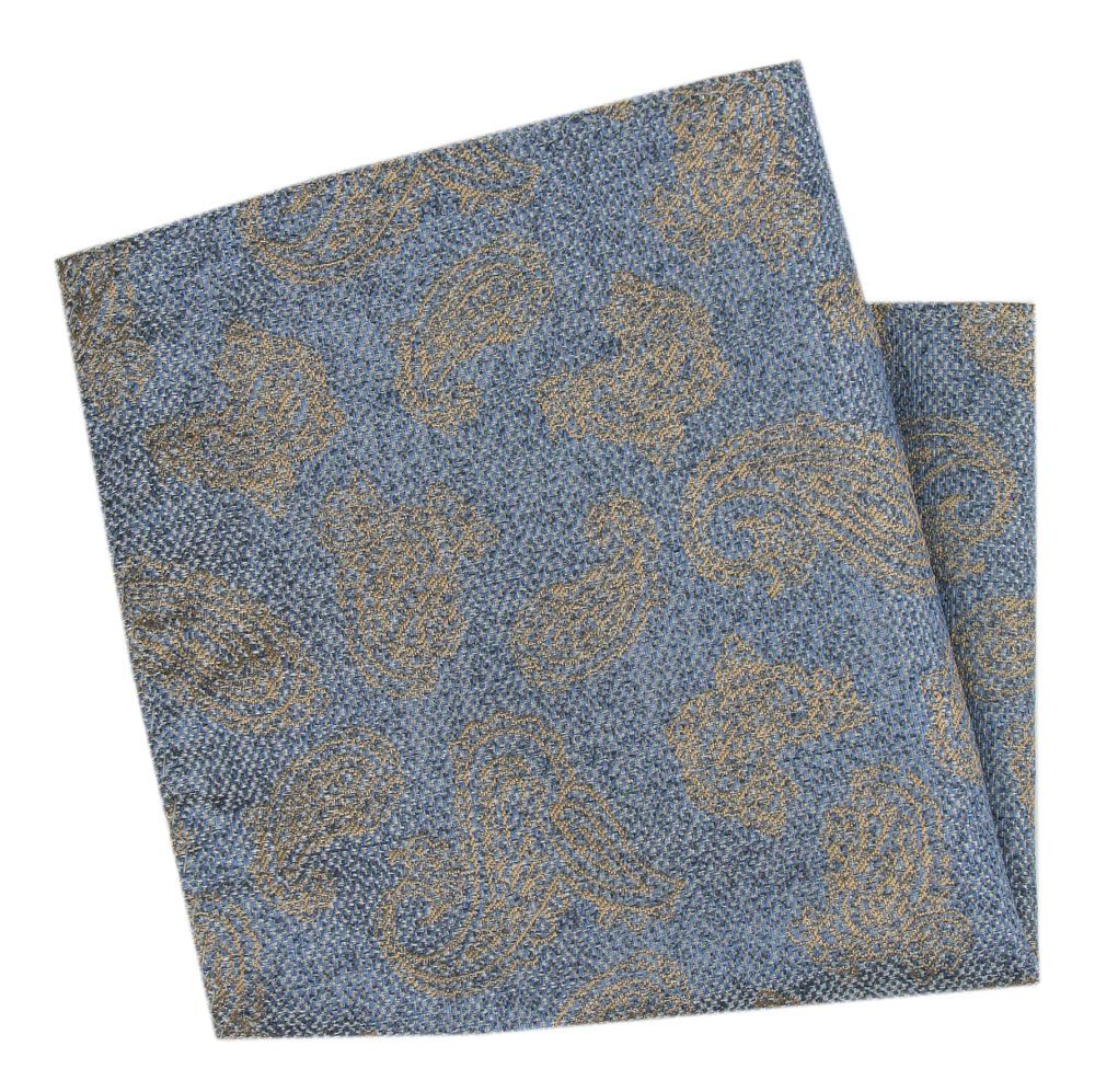 Elegancka Poszetka Męska - Alties - Niebieski Melanż, Paisley