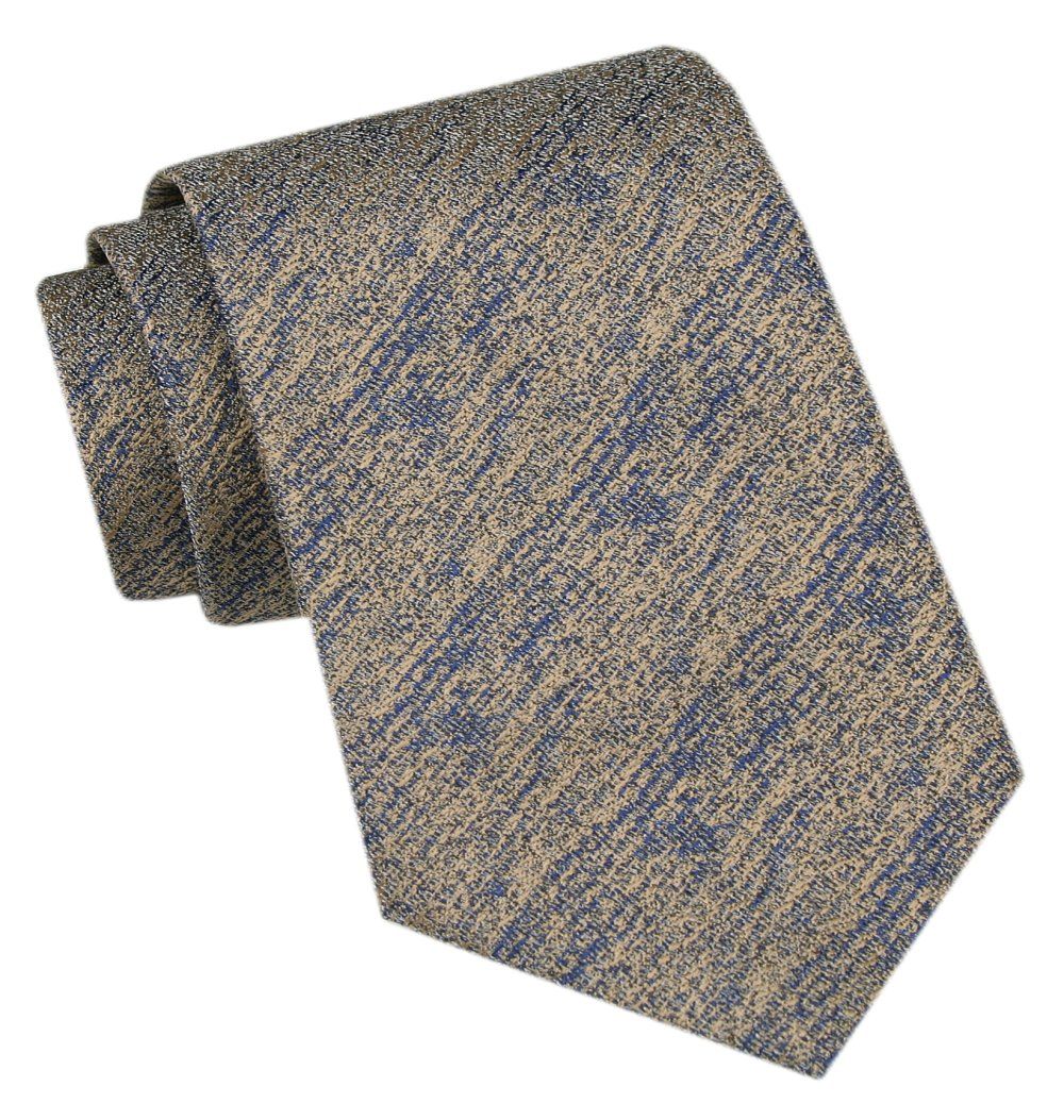 Modny Krawat Męski - Alties - Melanż Niebiesko-Beżowy