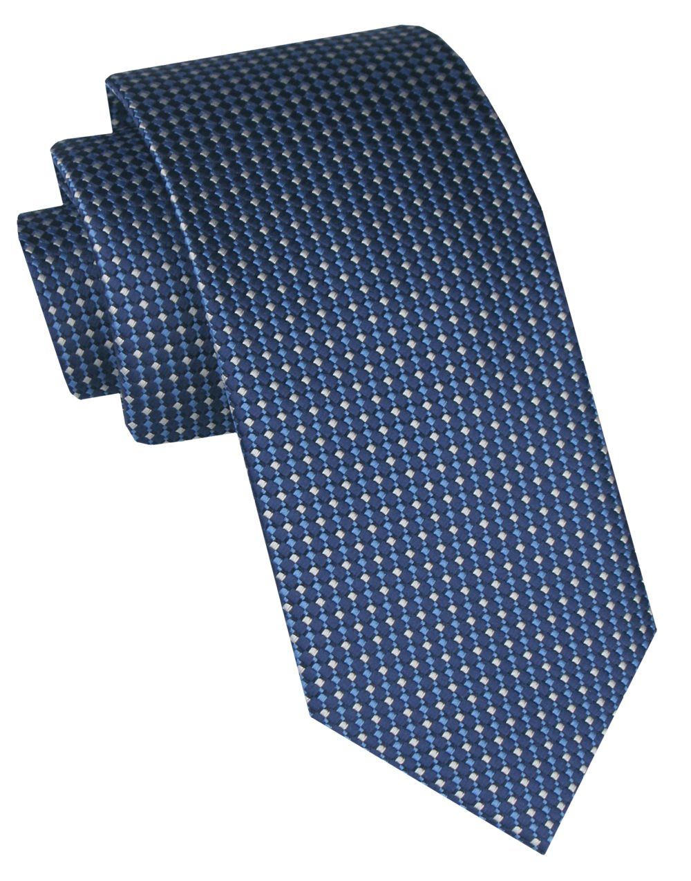 Klasyczny, Męski Krawat Alties - Mikrowzór, Ciemnoniebieski