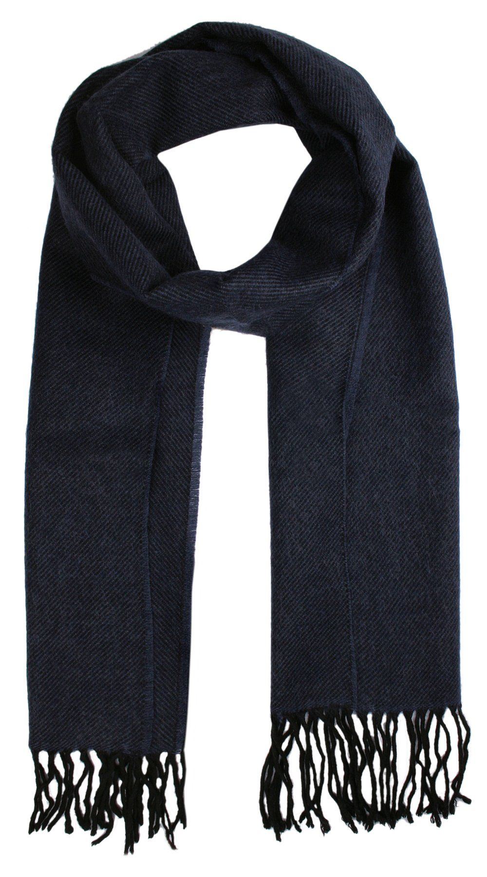 Elegancki Szalik Męski z Wiskozą - His Story - Granatowy